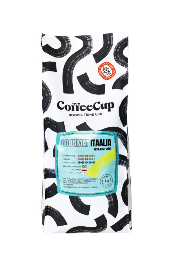 CoffeeCup Gourmet, kesk-tume (Itaalia) röst 1kg