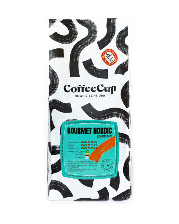 CoffeeCup Gourmet Nordic, medium roast coffee 1kg