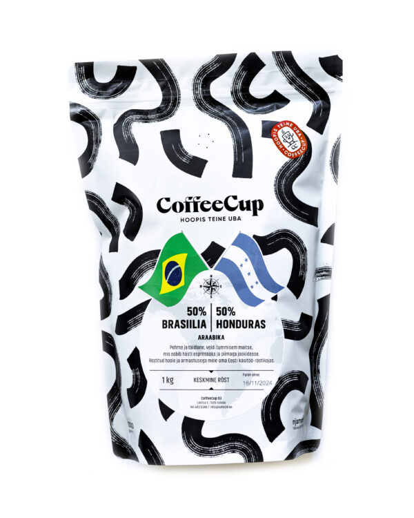 CoffeeCup coffee: 50% Brazil / 50% Honduras 1kg