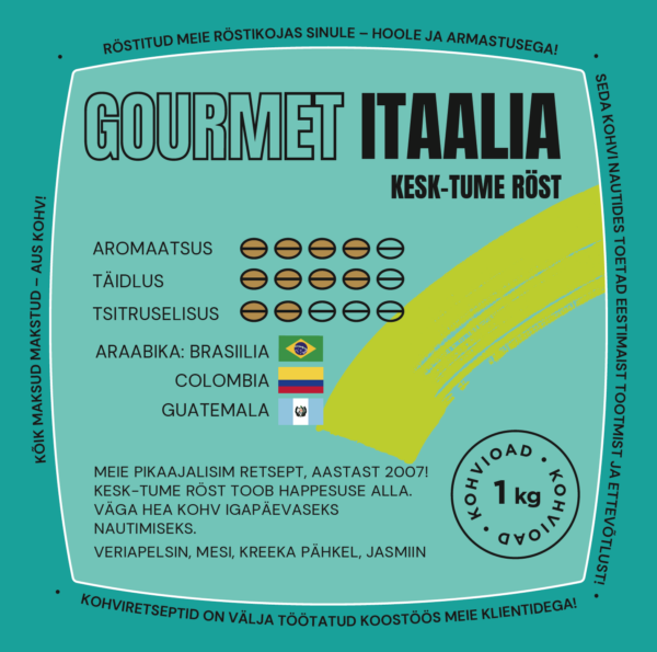 CoffeeCup Gourmet, kesk-tume (Itaalia) röst