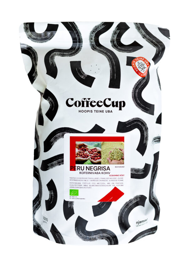 CoffeeCup Peru Negrisa kofeiinivaba kohviuba, bio 1kg