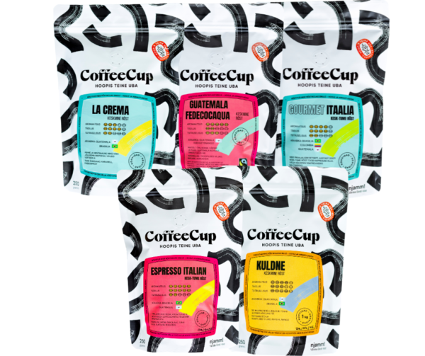 COFFEECUP'I KOHVIDE KOMPLEKT, 5 X 250GR